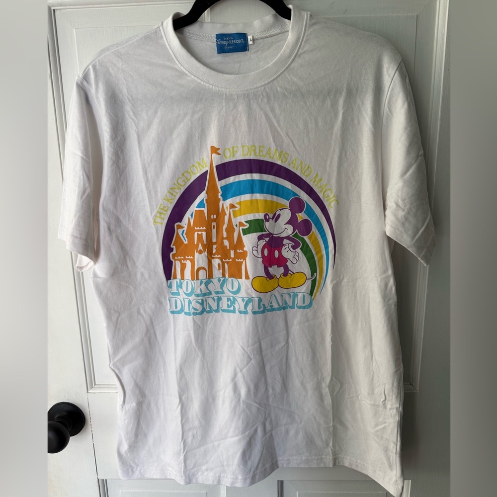 Tokyo Disneyland Mickey Mouse T-Shirt Japan Parks Disney Size Large
